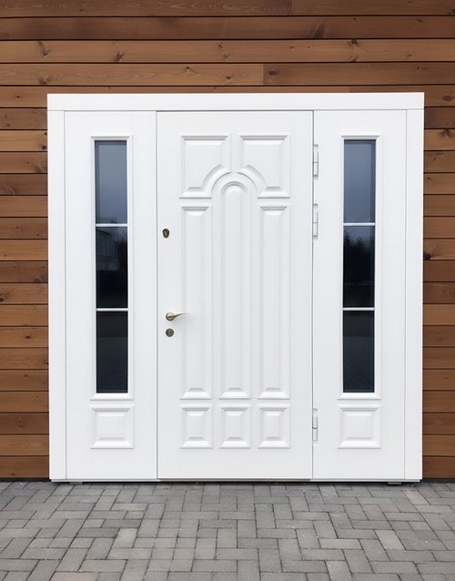 Дверь белого цвета со стеклами