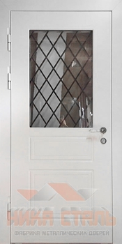 Металлическая дверь со стеклопакетом