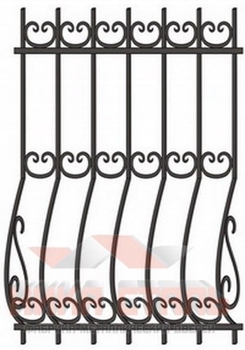 Кованая решетка на окно КР 21 Кованая решетка на окно КР 21