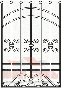 Кованая решетка на окно КР 6 Кованая решетка на окно КР 6