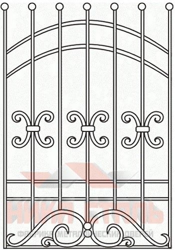 Кованая решетка на окно КР 6 Кованая решетка на окно КР 6